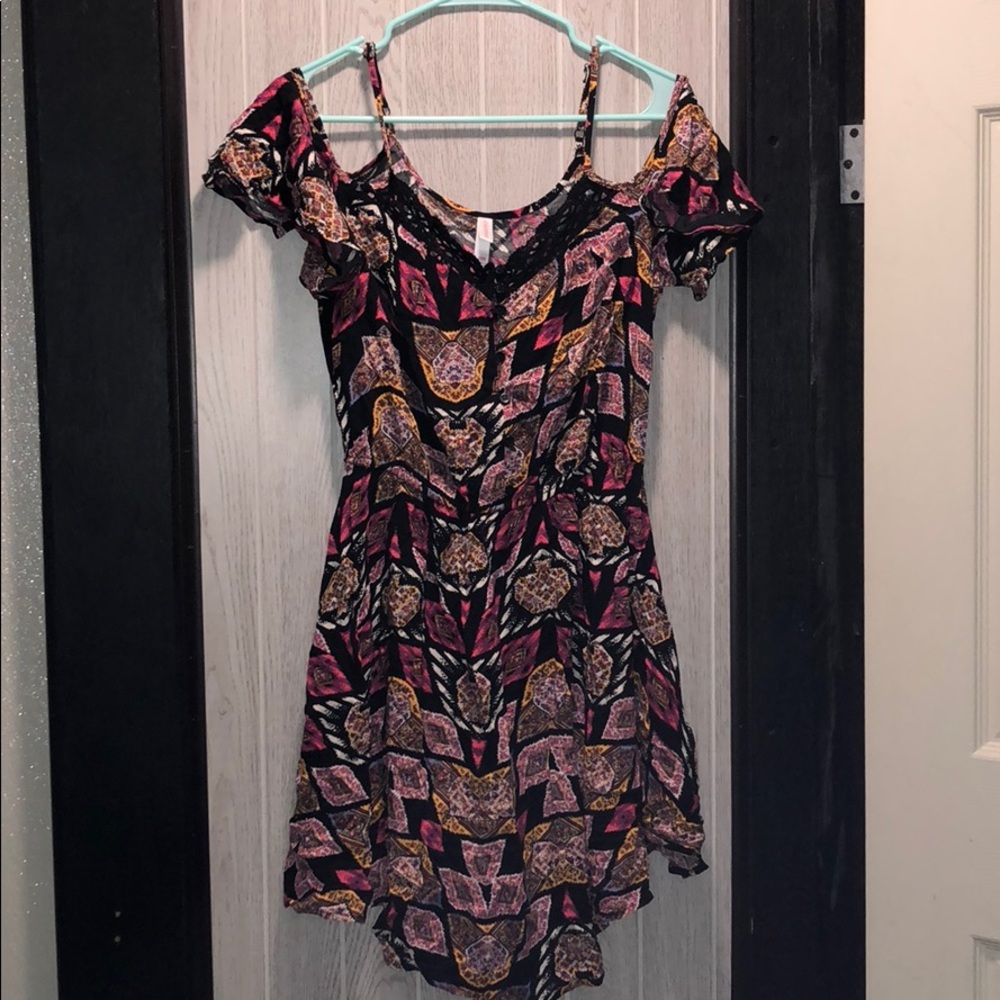 Cold shoulder floral dress